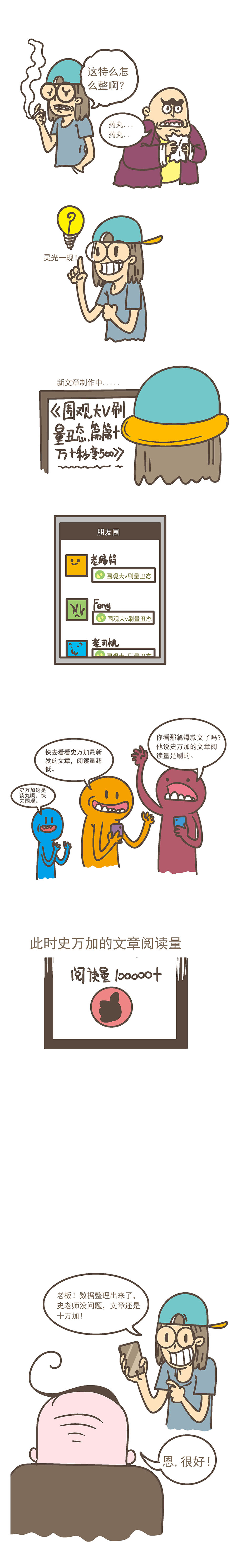 漫畫：自媒體老師“史萬加”傳奇，今天的10萬+刷不出來了！